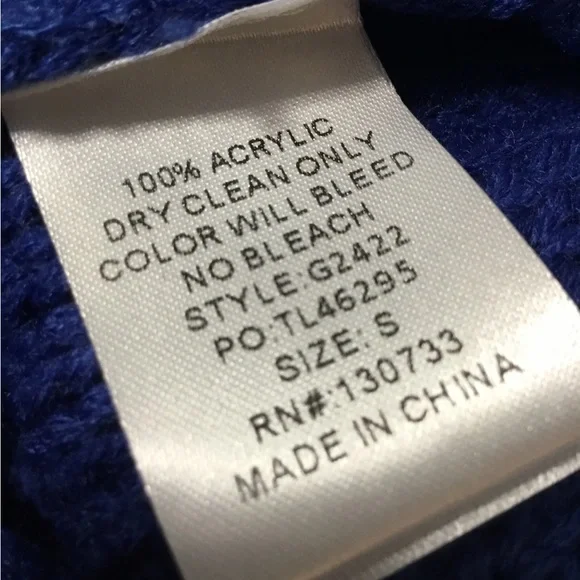 Umgee Women’s Cobalt Blue Oversized Balloon Sleeve Sweater Size S NWOT - Picture 6 of 6